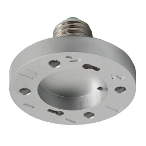 Патрон-переходник Ecola Base E27-GX53 Серебро фото Патрон-переходник Ecola Base E27-GX53 Серебро картинка